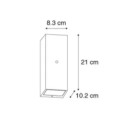 Moderne Wandleuchte anthrazit IP44 mit Bewegungsmelder - Baleno II