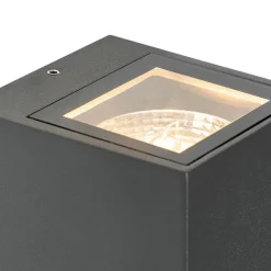 Moderne Wandleuchte anthrazit IP44 mit Bewegungsmelder - Baleno II