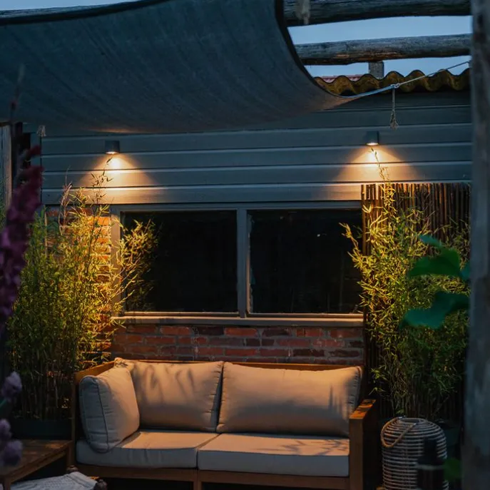 Moderne Wandleuchte anthrazit IP44 - Baleno I