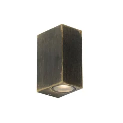 Moderne Wandleuchte Antikgold 2-flammig IP44 - Baleno