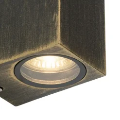 Moderne Wandleuchte Antikgold 2-flammig IP44 - Baleno