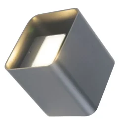 Moderne Wandleuchte dunkelgrau inkl. LED IP54 quadratisch - Evi