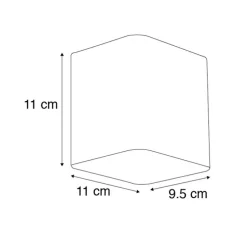 Moderne Wandleuchte dunkelgrau inkl. LED IP54 quadratisch - Evi