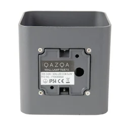 Moderne Wandleuchte dunkelgrau inkl. LED IP54 quadratisch - Evi