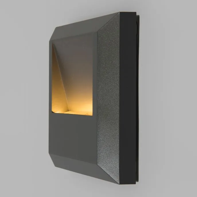Moderne Wandleuchte dunkelgrau inkl. LED - Gem 2
