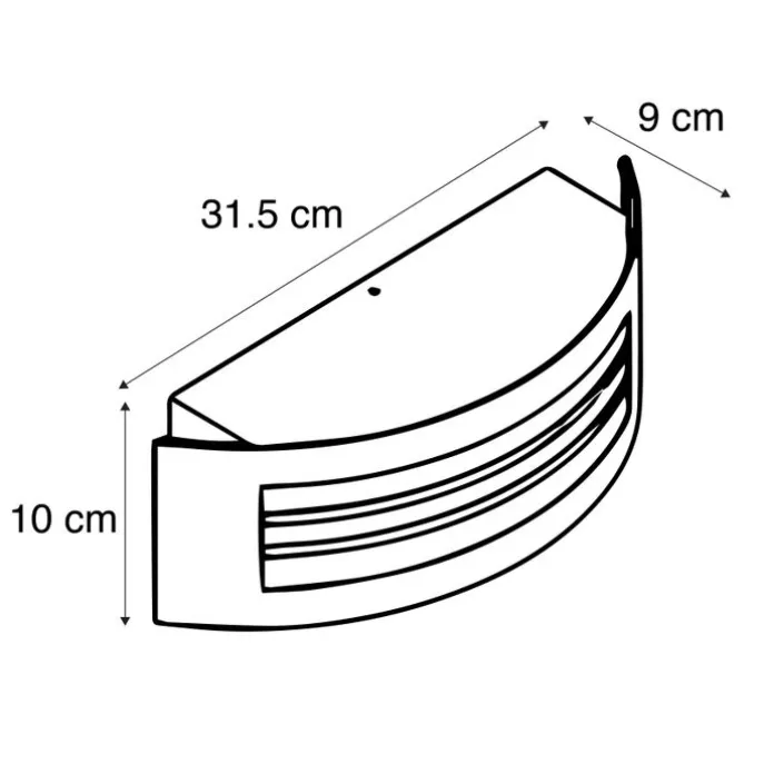 Moderne Wandleuchte dunkelgrau IP44 - Sapphire Deluxe