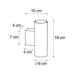 Moderne Wandleuchte Gold 2-Licht - Duo Loko
