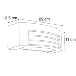 Moderne Wandleuchte rostbraun IP44 - Hurricane 1