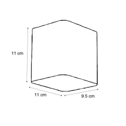 Moderne Wandleuchte rostbraun inkl. LED IP54 quadratisch - Evi