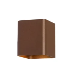 Moderne Wandleuchte rostbraun inkl. LED IP54 quadratisch - Evi