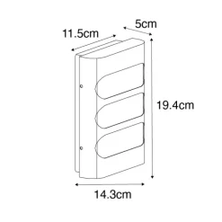Moderne Wandleuchte schwarz inkl. LED IP44 - Gaev