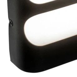 Moderne Wandleuchte schwarz inkl. LED IP44 - Gaev