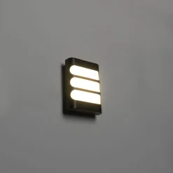 Moderne Wandleuchte schwarz inkl. LED IP44 - Gaev