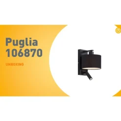 Moderne Wandleuchte schwarz rund mit Leselampe - Puglia