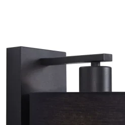 Moderne Wandleuchte schwarz rund mit Leselampe - Puglia