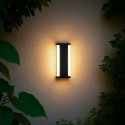 Moderne Wandleuchte schwarz 30cm inkl. LED CCT IP54 - Vanya