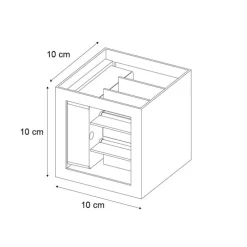 Moderne Wandleuchte Schwarz inkl. LED IP44 - Edwin Quadro