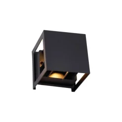 Moderne Wandleuchte Schwarz inkl. LED IP44 - Edwin Quadro