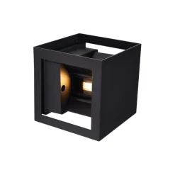 Moderne Wandleuchte Schwarz inkl. LED IP44 - Edwin Quadro