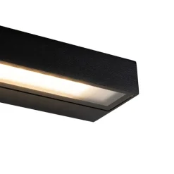 Moderne Wandleuchte schwarz inkl. LED IP65 - Hannah
