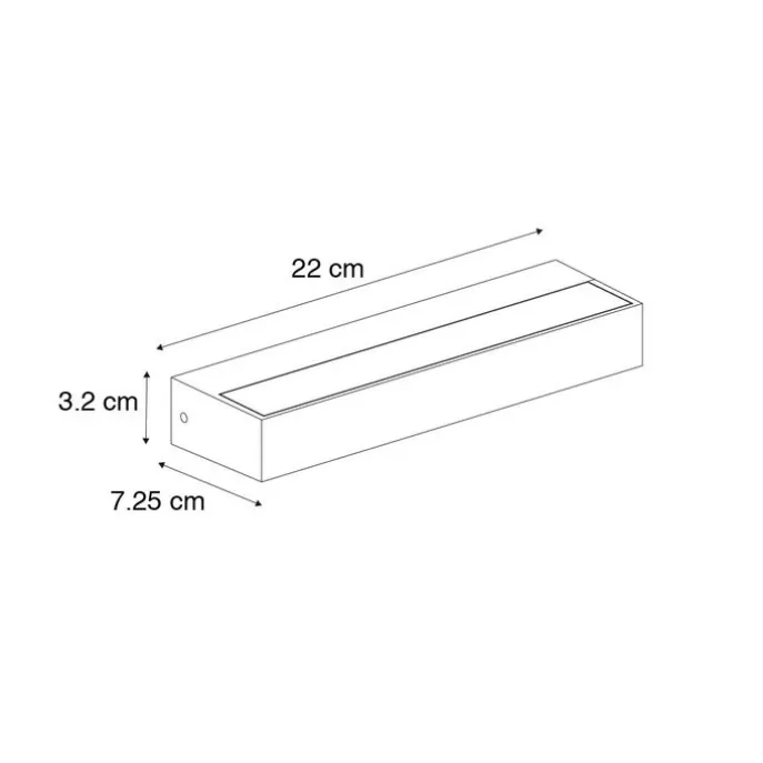 Moderne Wandleuchte schwarz inkl. LED IP65 - Hannah