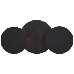 Moderne Wandleuchte Schwarz inkl. LED 3-Stufen Dimmbar 3-Lichter - Sunrise