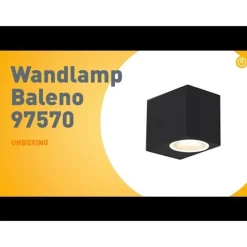 Moderne Wandleuchte schwarz GU10 50mm IP44 - Baleno