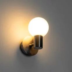 Moderne Wandleuchte Stahl IP44 - Cederic Up