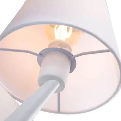 Moderne Wandleuchte weiß mit USB-C und induktivem Ladegerät - Comfort