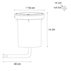 Moderner Außen-Bodenstrahler schwarz AR70 verstellbar IP65 - Delux