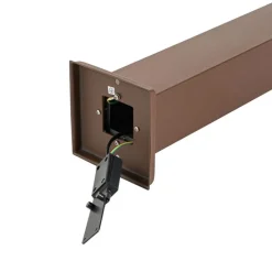 Moderner Außenlaternenpfahl rostbraun 80 cm - Malios