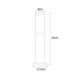 Moderner Außenlaternenpfahl rostbraun 45 cm - Malios
