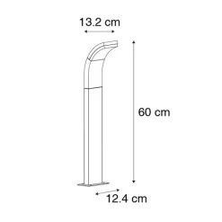 Moderner Außenmast Anthrazit 60 cm inkl. LED IP54 - Litt