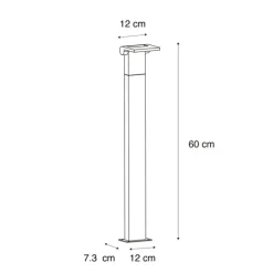 Moderner Außenmast grau inkl. LED IP54 - Zane