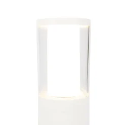 Moderner Außenmast weiß 40 cm IP55 inkl. GU10 3-stufig dimmen bis warm - Carlo