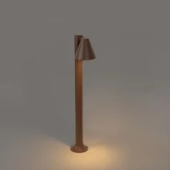 Moderner Außenpfosten rostbraun 60 cm IP44 verstellbar - Ciara