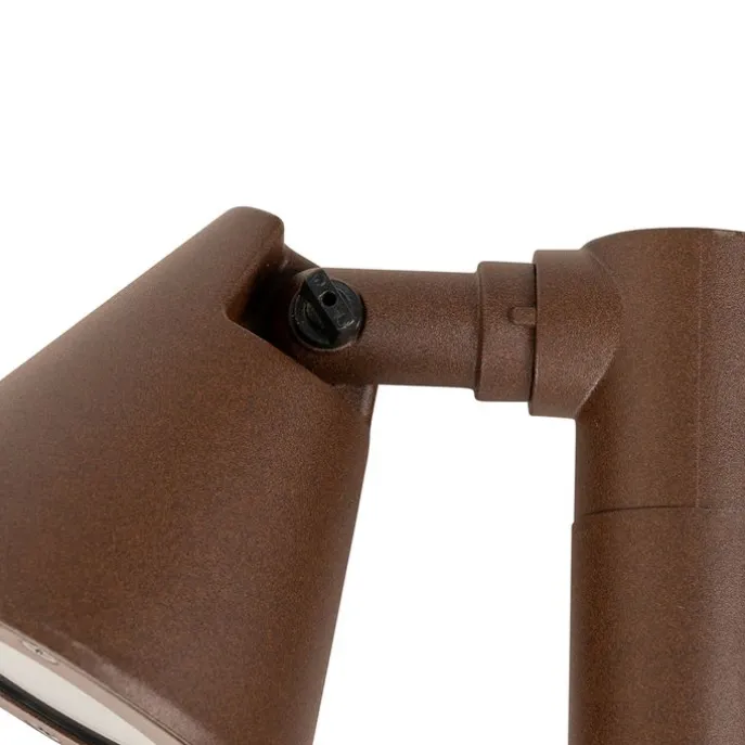 Moderner Außenpfosten rostbraun 60 cm IP44 verstellbar - Ciara