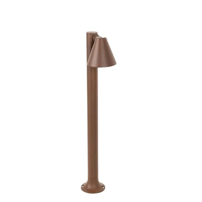 Moderner Außenpfosten rostbraun 60 cm IP44 verstellbar - Ciara