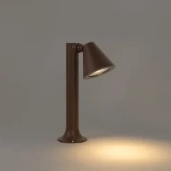 Moderner Außenpfosten rostbraun 30 cm IP44 verstellbar - Ciara