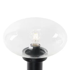 Moderner Außenpfosten schwarz 50 cm - Elly