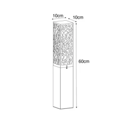 Moderner Außenpfosten schwarz 60 cm IP44 - Nicole