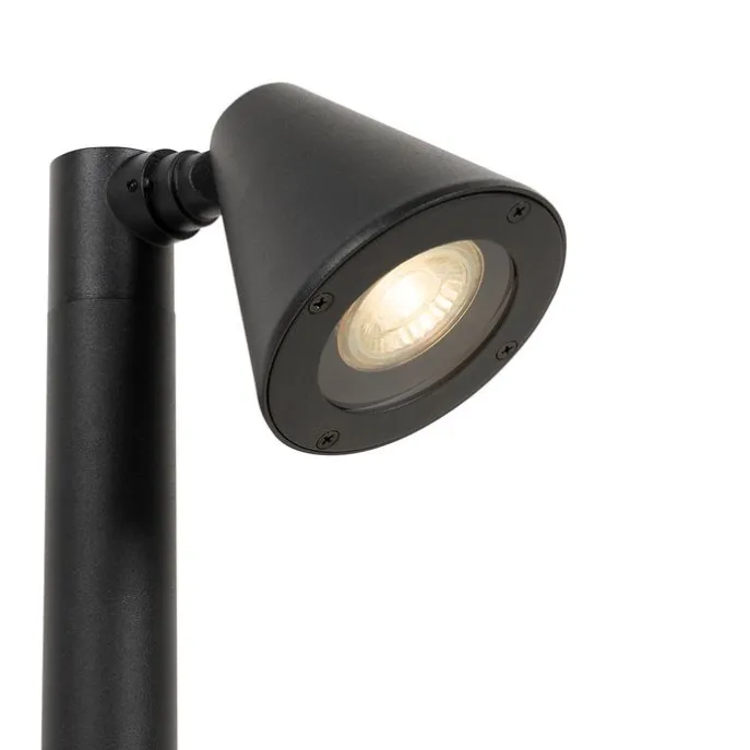 Moderner Außenpfosten schwarz 30 cm IP44 verstellbar - Ciara