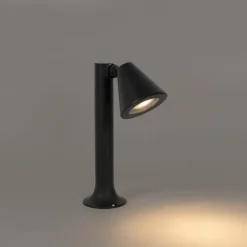 Moderner Außenpfosten schwarz 30 cm IP44 verstellbar - Ciara