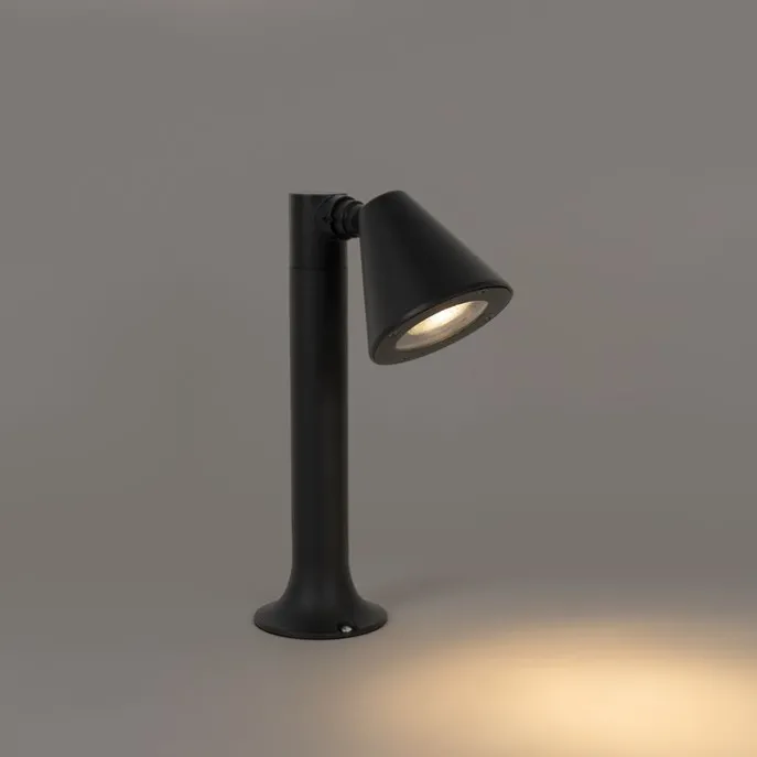 Moderner Außenpfosten schwarz 30 cm IP44 verstellbar - Ciara