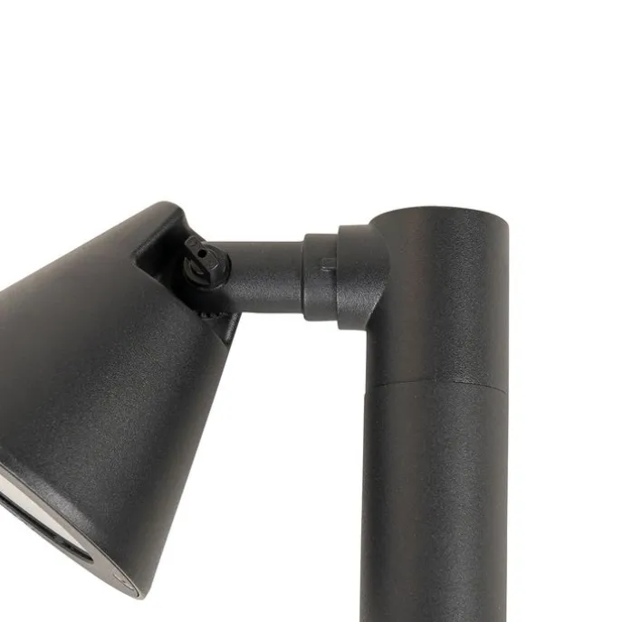 Moderner Außenpfosten schwarz 30 cm IP44 verstellbar - Ciara