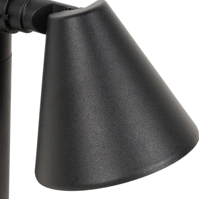 Moderner Außenpfosten schwarz 30 cm IP44 verstellbar - Ciara