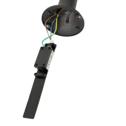 Moderner Außenpfosten schwarz 30 cm IP44 verstellbar - Ciara