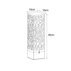 Moderner Außenpoller schwarz 40 cm IP44 - Nicole
