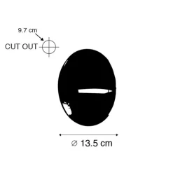 Moderner Außenwandspot schwarz inkl. LED IP65 - Leti