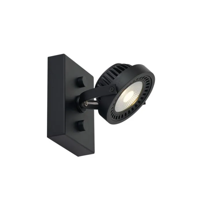 Moderner Aufbaustrahler schwarz inkl. dimmbarer LED - Apollo